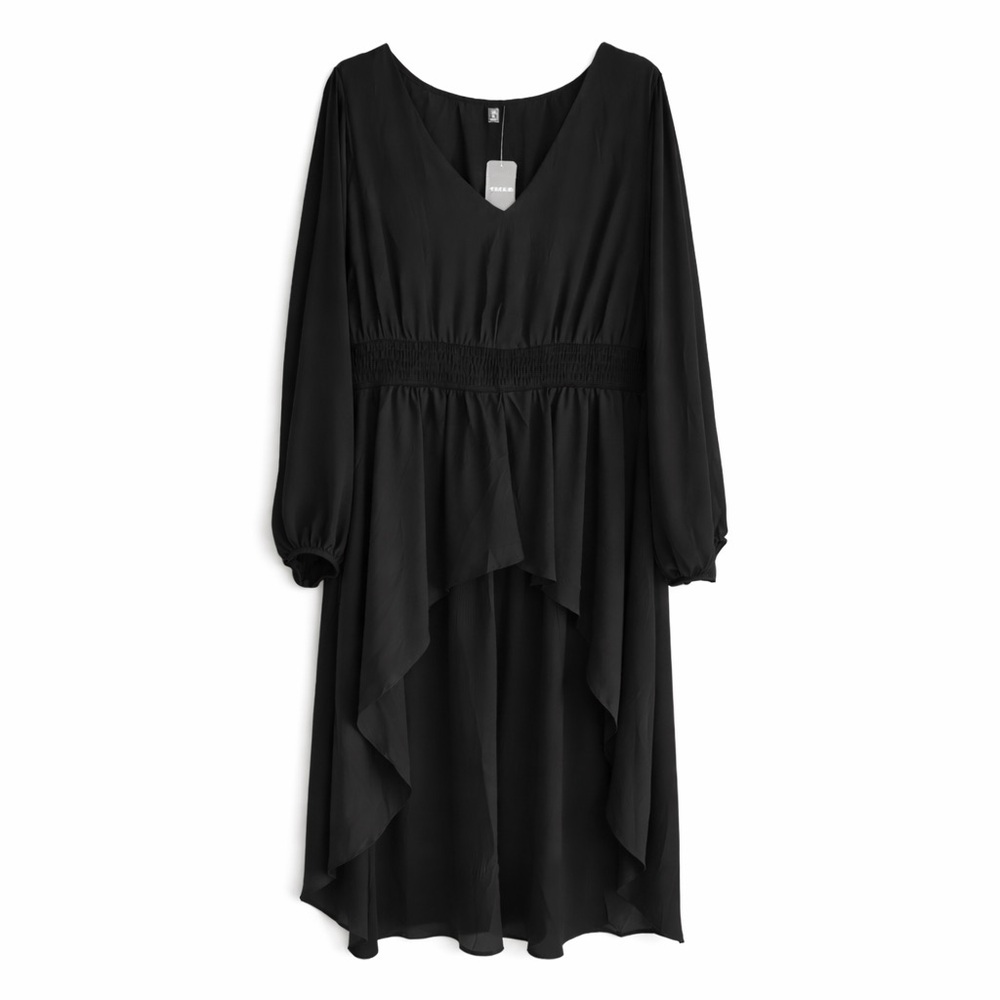NWT Torrid Black vneck hi lo tunic blouse sz 3X - Picture 2 of 4